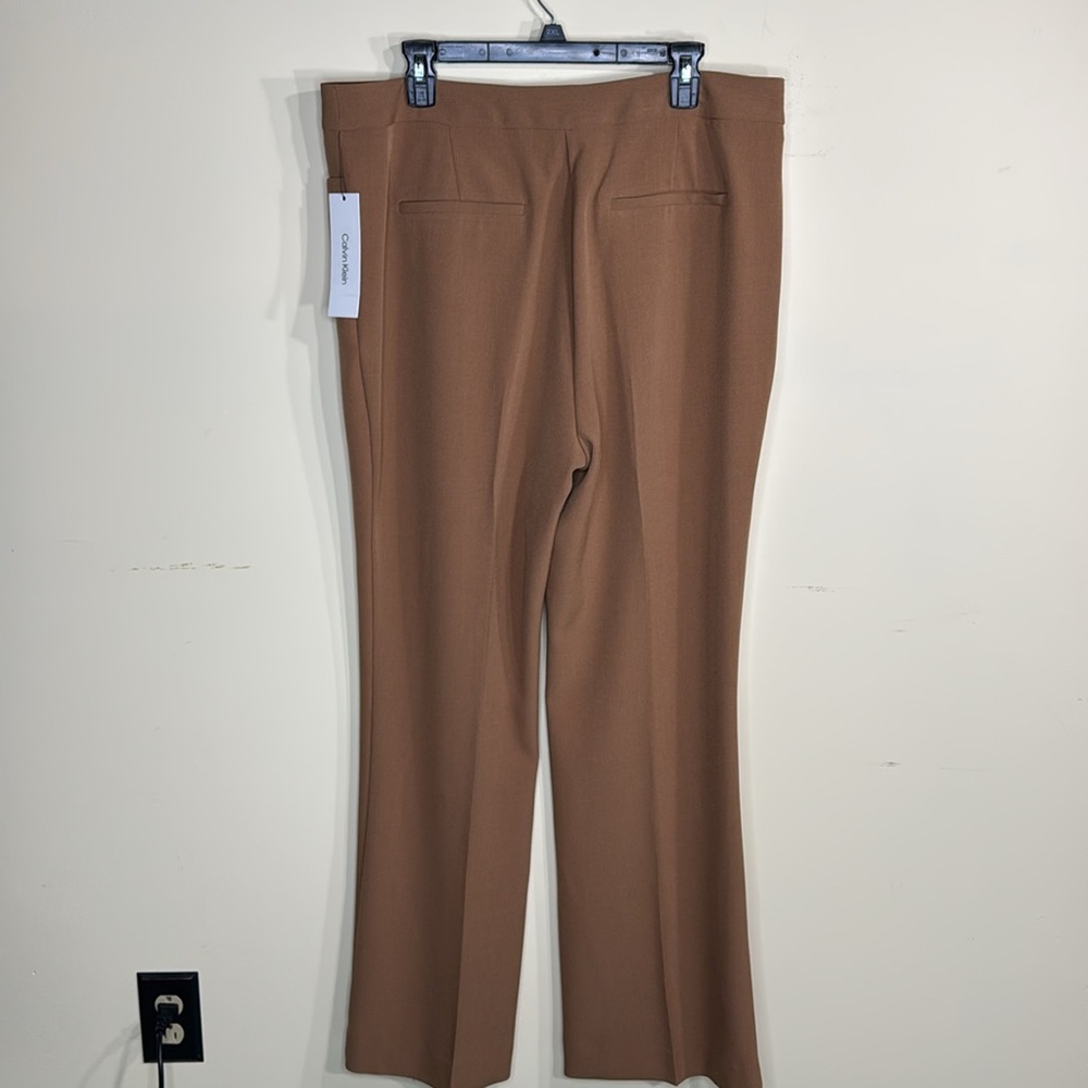 Calvin Klein Pants Brown Straight Leg High Rise in Sizes 8, 10, 14 16, - Picture 6 of 13